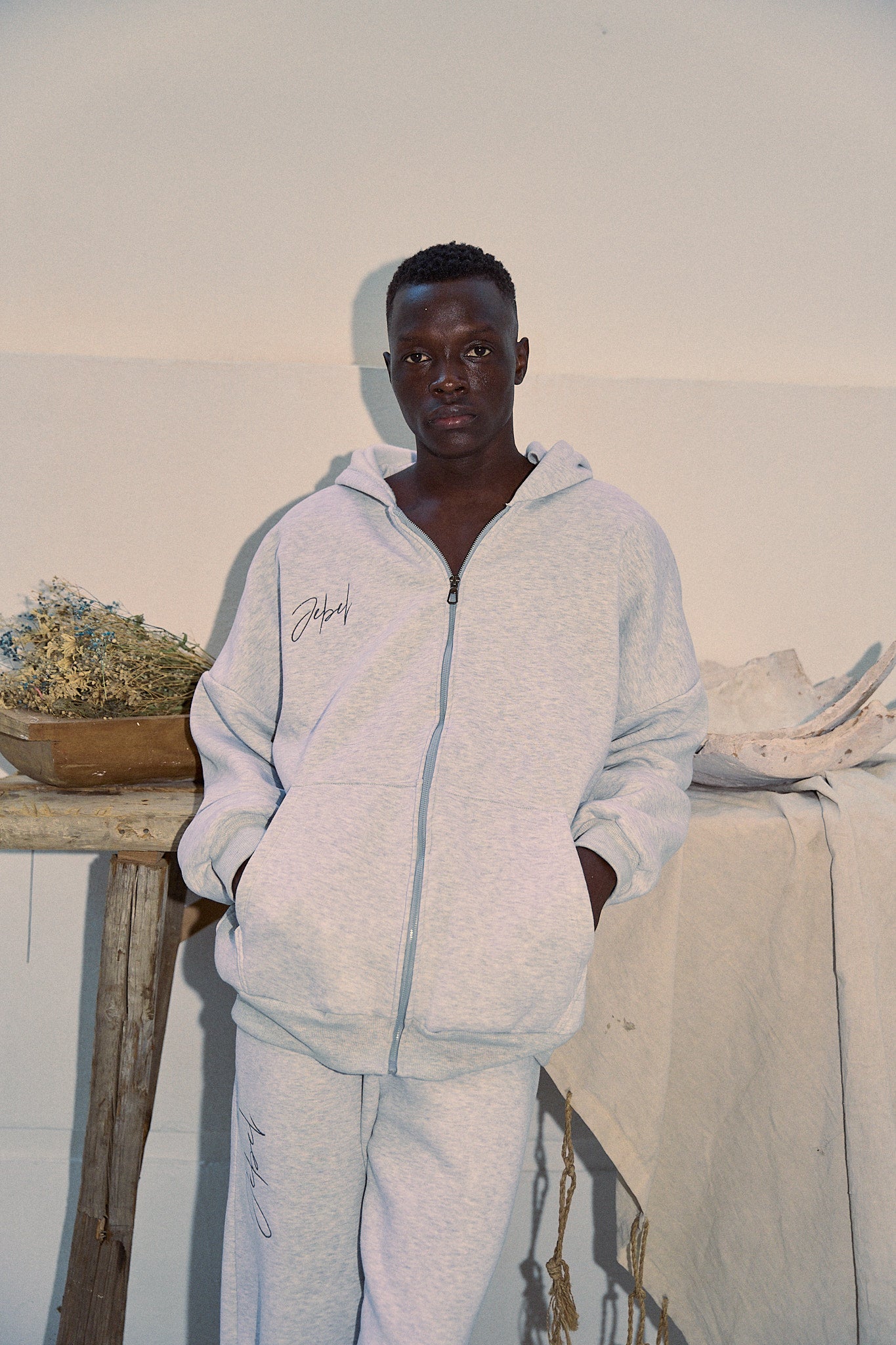 Light Gray Zip up