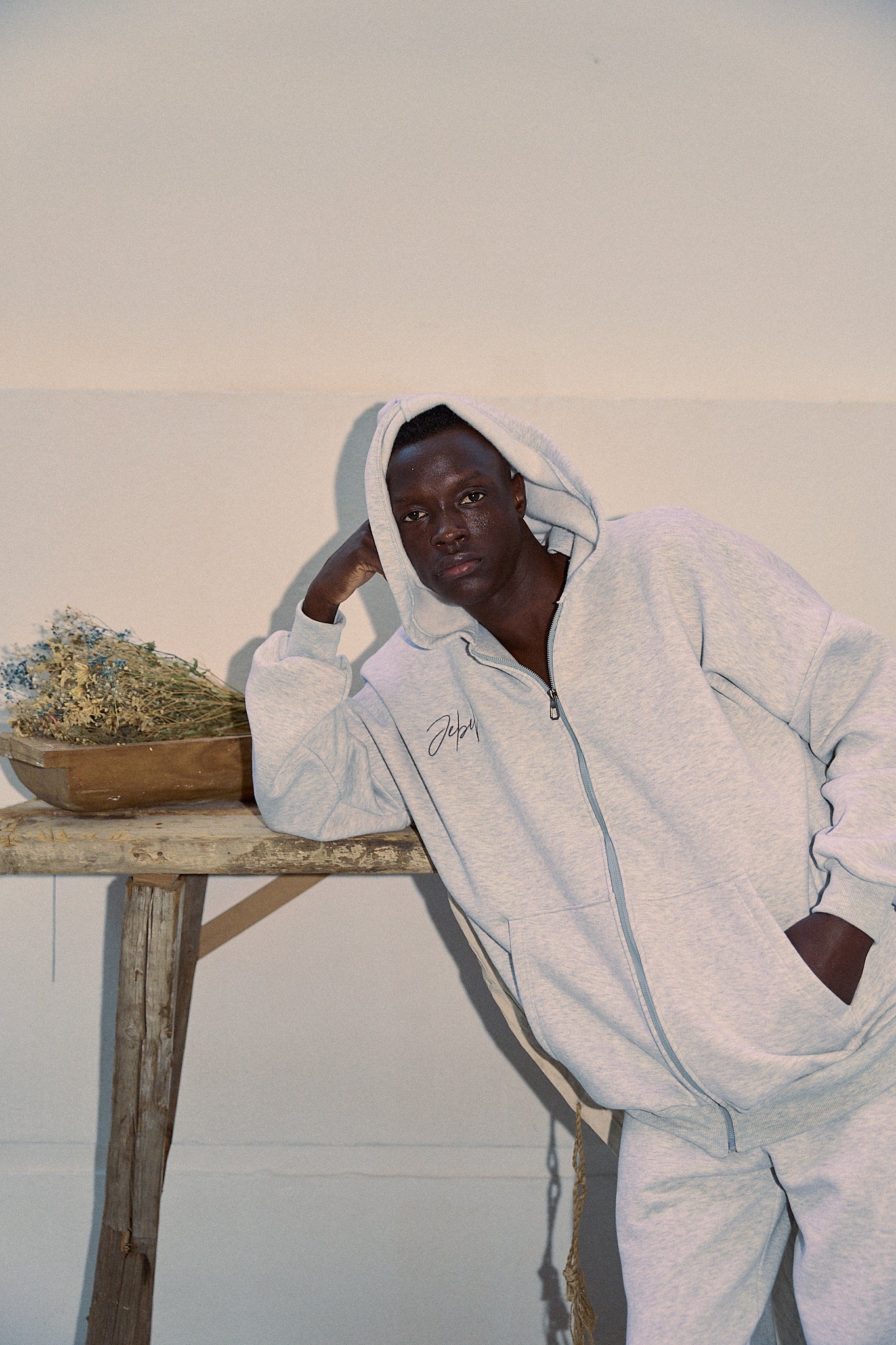 Light Gray Zip up