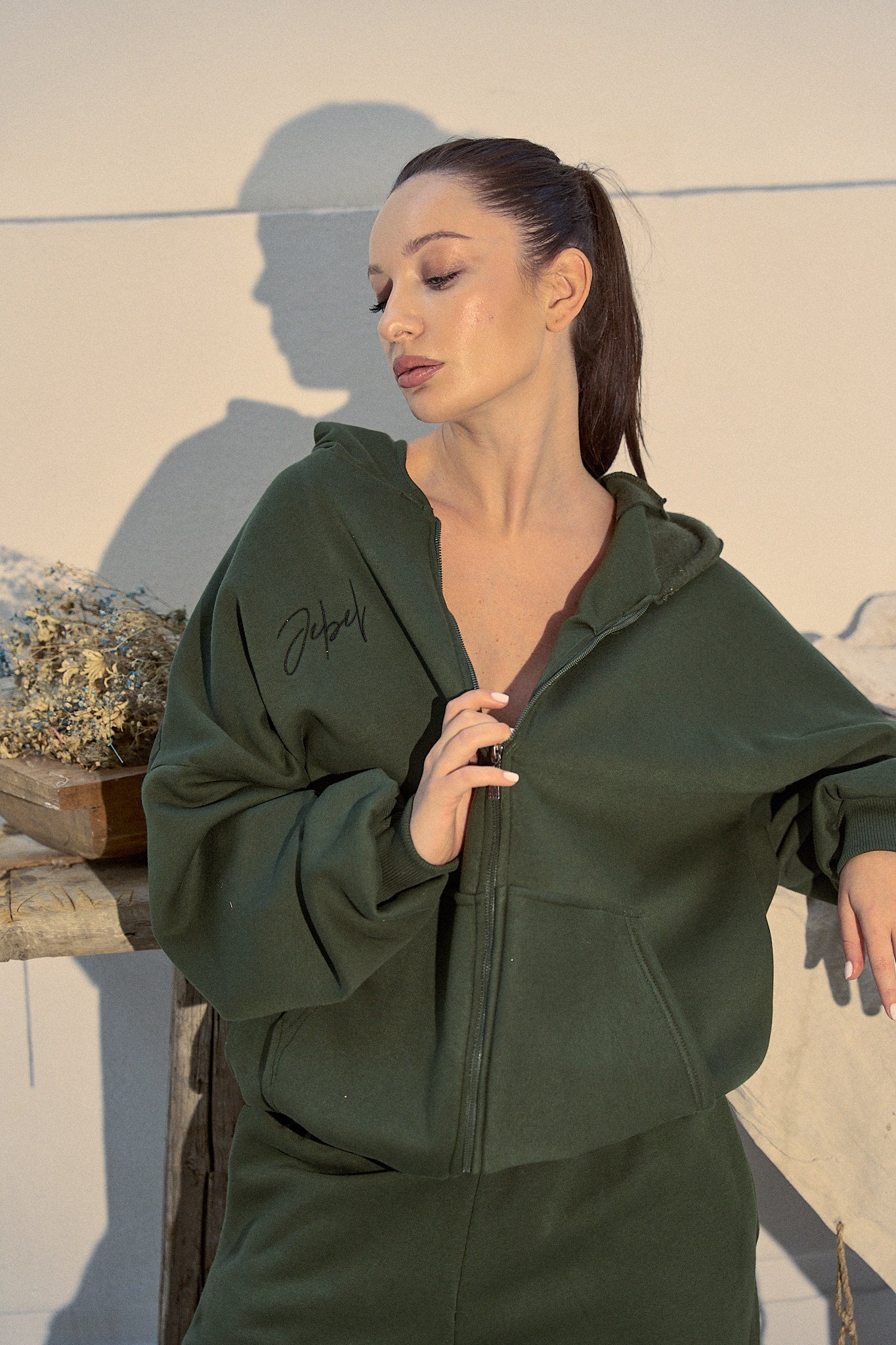 Olive Zip up