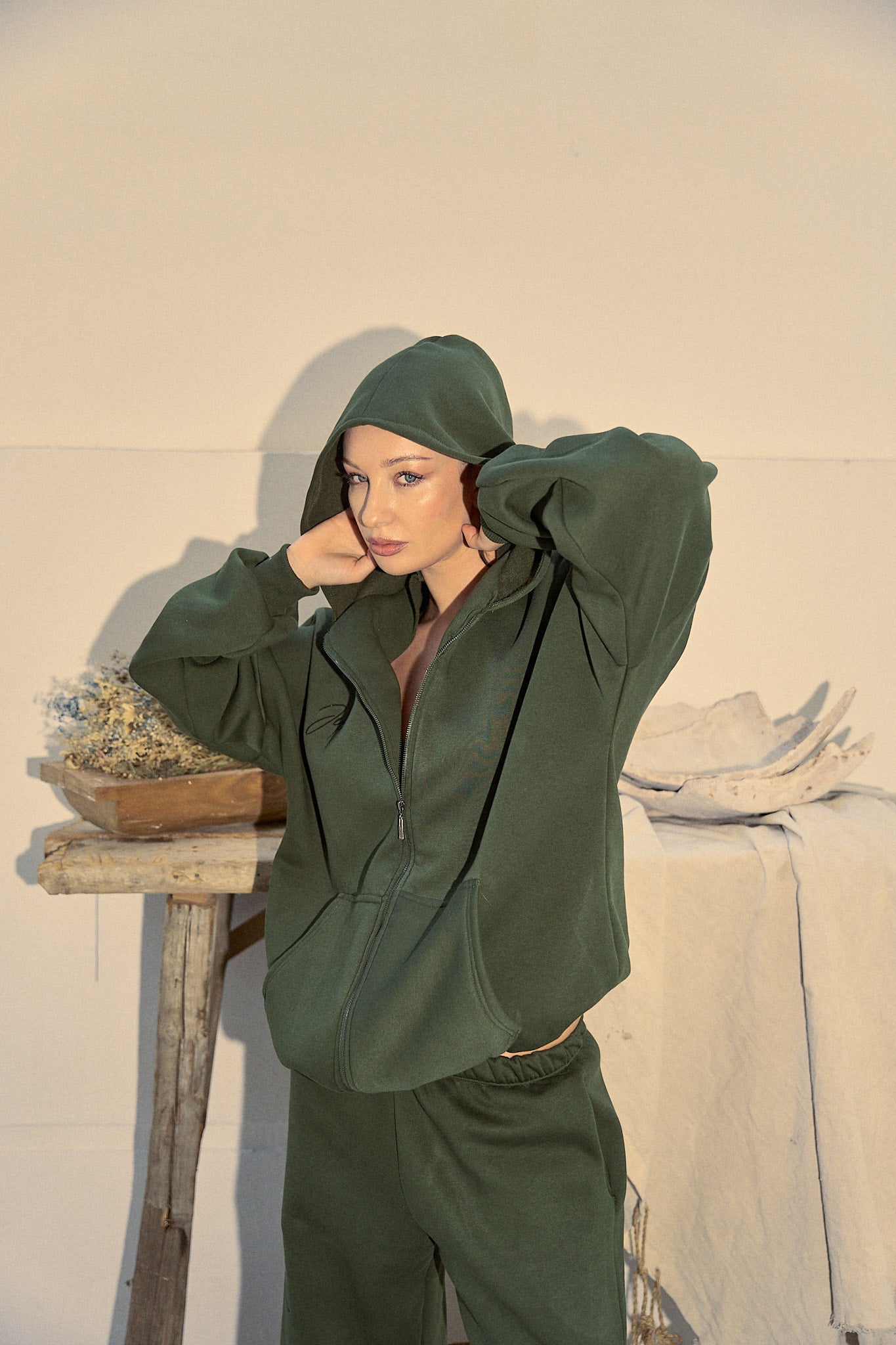Olive Zip up